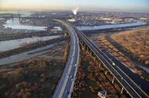 aerial view of new jersey turnpike